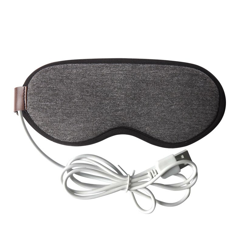 Mascarilla de vapor eléctrico con USB, máscara de algodón para los ojos, Control de temperatura, almohadillas para los ojos: gray
