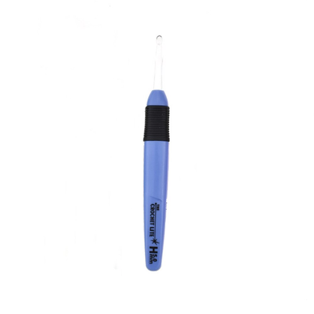 Ganchos de ganchillo con luz LED, agujas de tejer, accesorios de tejido, herramientas, ganchos de ganchillo, herramienta de aguja de tejer luminosa DIY, 1 ud.: Beige