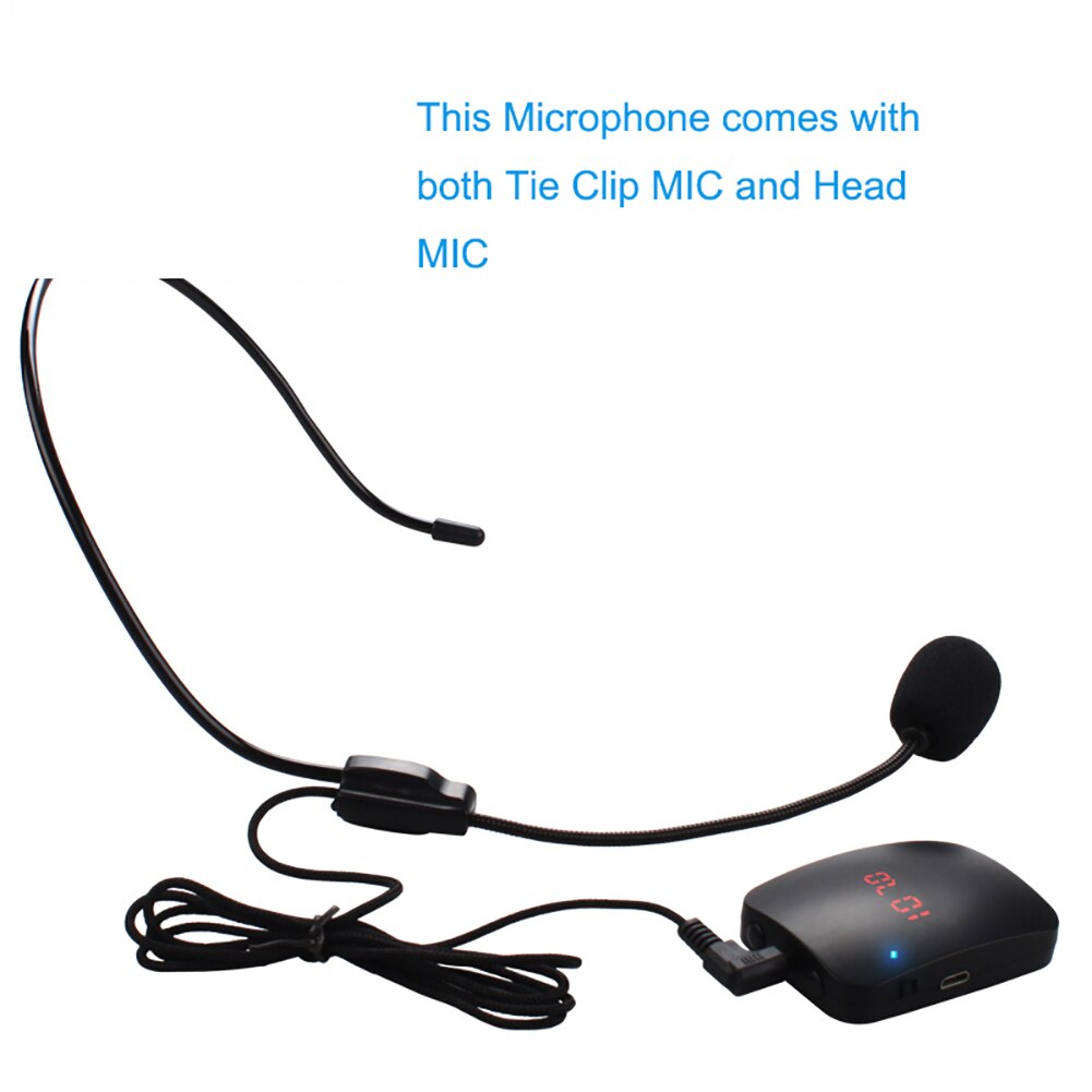 FM sans fil Microphone FM Radio émetteur casque collier Guide touristique ClipingOn micro avec les deux casque micro revers micro directe