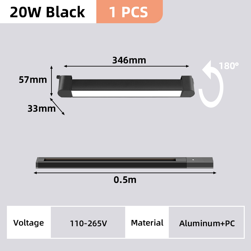 Led track light, 110v/220v long strips, track spotlight shop, decor, hanging lighting, living room, kitchen, ceiling track light set: Dark purple / Blue