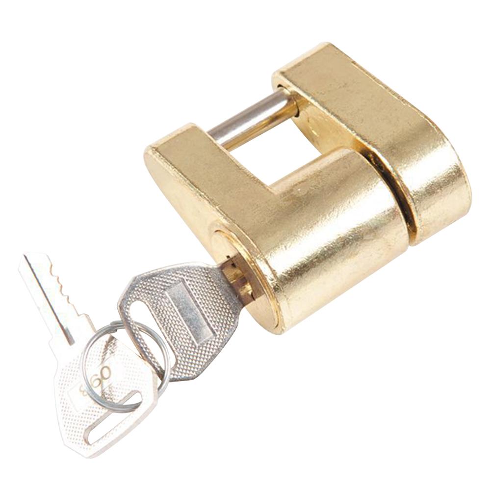 Zinc Alloy 1/4inch Universal Trailer Tow Hitch Bar Coupler Lock with 2 Keys
