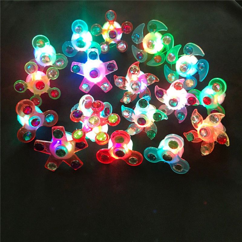 Fidget Spinner Licht Up Ring Stress Fidget Speelgoed Levert Party Gunsten