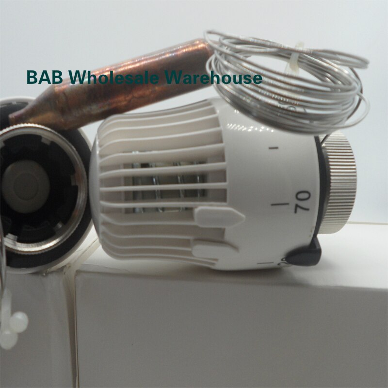Cabezal/actuador de válvula de radiador termostático con sensor de temperatura, cabezal de controlador remoto M30 * 1,5mm para sistemas de calefacción