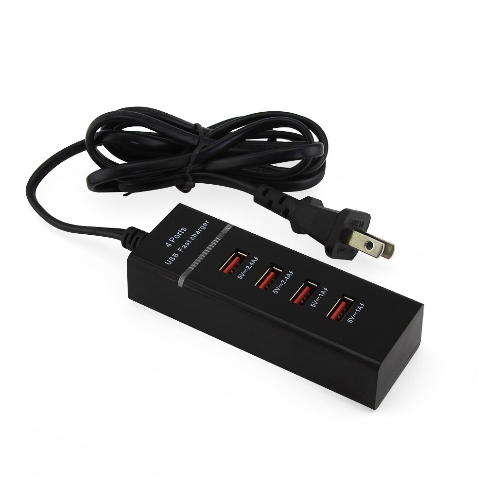 Portable 4 Ports USB Hub Charger Desktop Wall Charger AC Power Adapter EU/AU Plug Slots Charging Extension Socket Outlet