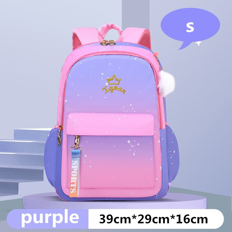 Kinder Schule Taschen für Mädchen Kinder Satchel Primäre Orthopädische schule rucksäcke prinzessin Rucksack schul sac Mochila Infantil: S purple