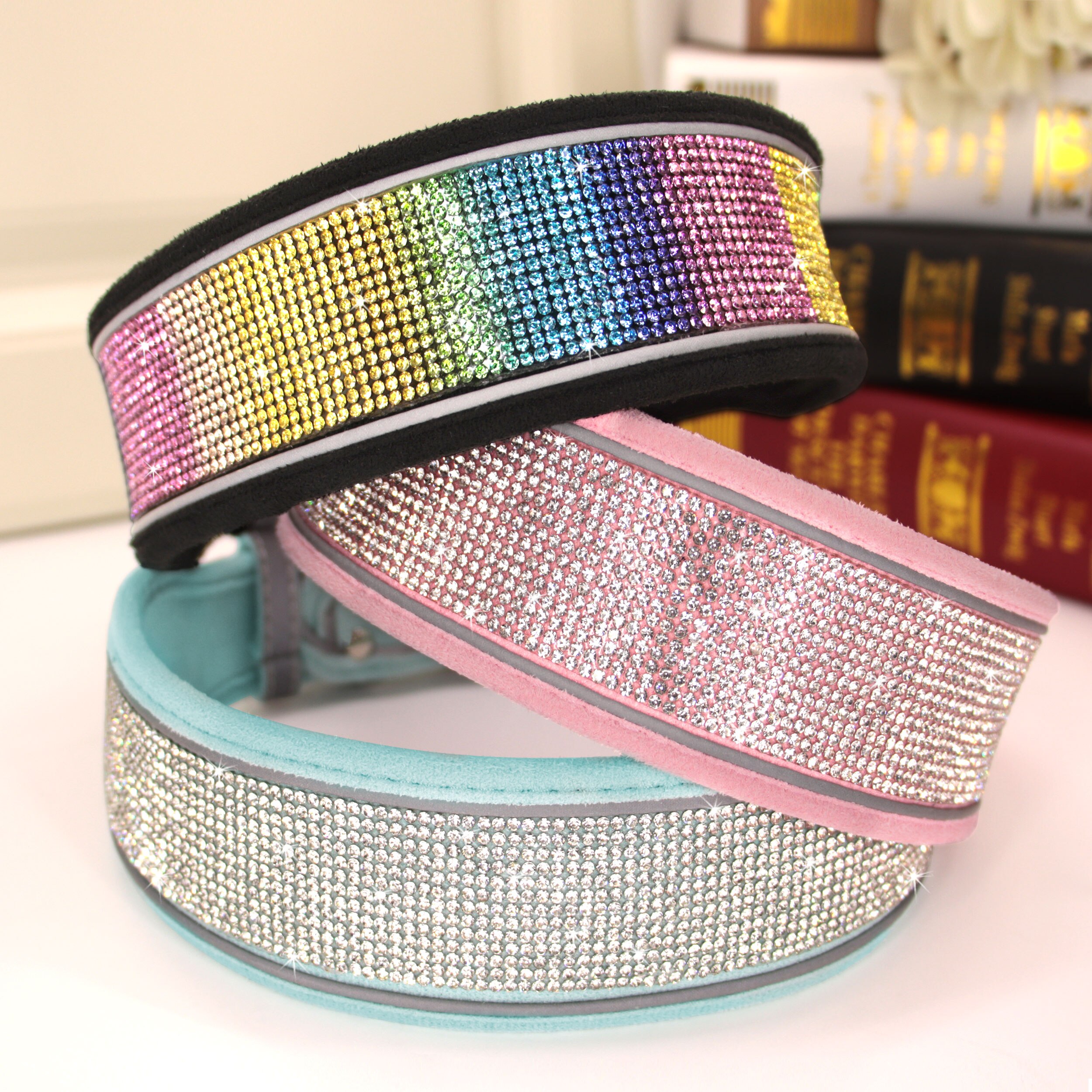 Bling Strass Lederen Halsbanden Voor Kleine Medium Grote Honden Verstelbare Puppy Pet Kraag Chihuahua Yorkie Hond Accessoires