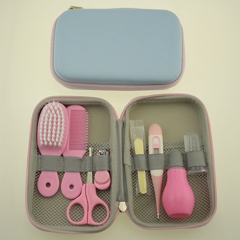Baby Nail Care Set Nail Clippers Comb Hair Brush Kit Health Care Portable Baby Nail Clipper Comb Brush Set Infant Grooming Care