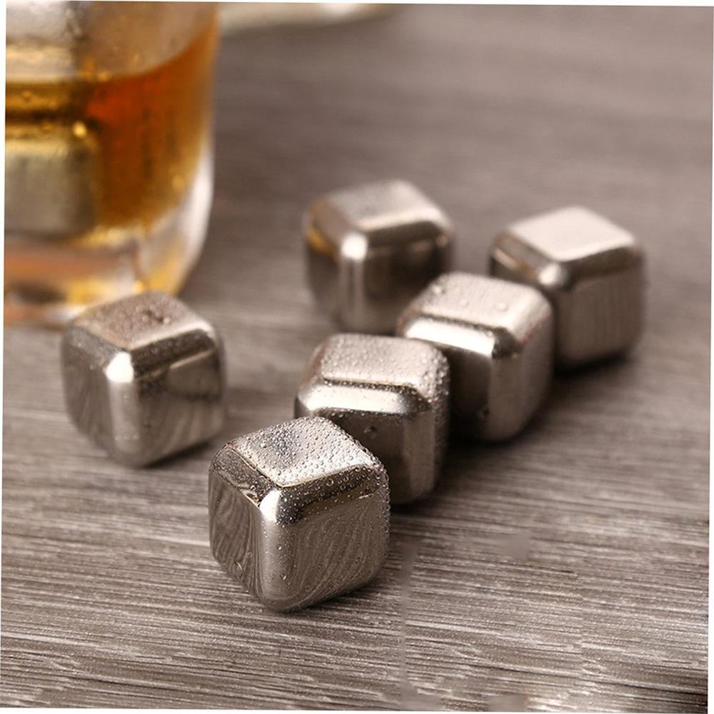 1pcs Cube Whiskey Stones 27mm 304 Stainless Steel Rock Wine Taste Beer Ice Stone Bar