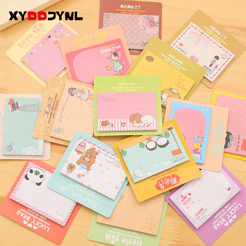 5Pcs Leuke Memo Pad Koreaanse Briefpapier Sticky Notes Memo Notebook Planner Stickers Notas Adhesivas Schoolbenodigdheden