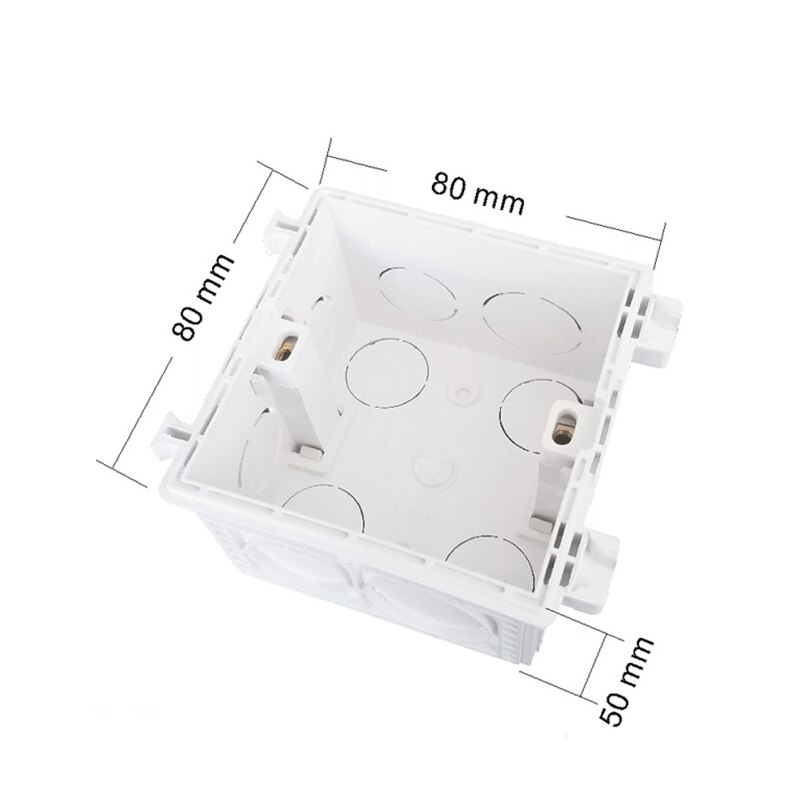 BONDA Multi-connection French standard wall socket, 16A USB tempered glass panel, multi-connection socket combination AC110-240V: 702 86mm Bottom box