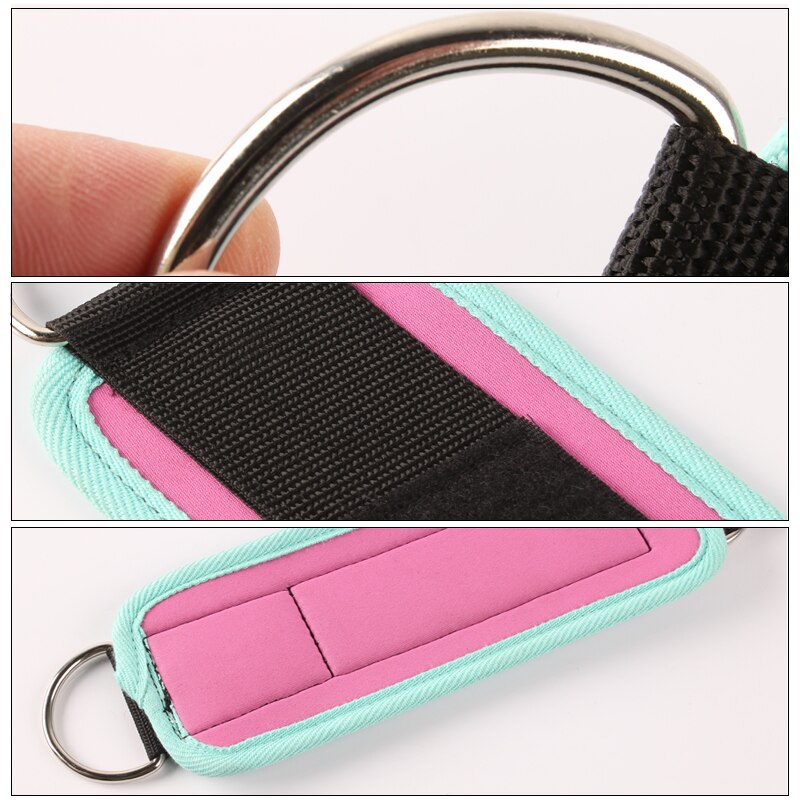1Pcs Kabel Enkelbandjes Voor Kabel Machines Been Oefeningen Dubbele D-Ring Enkelboeien Voor Gym Workouts Glutes benen Sterkte