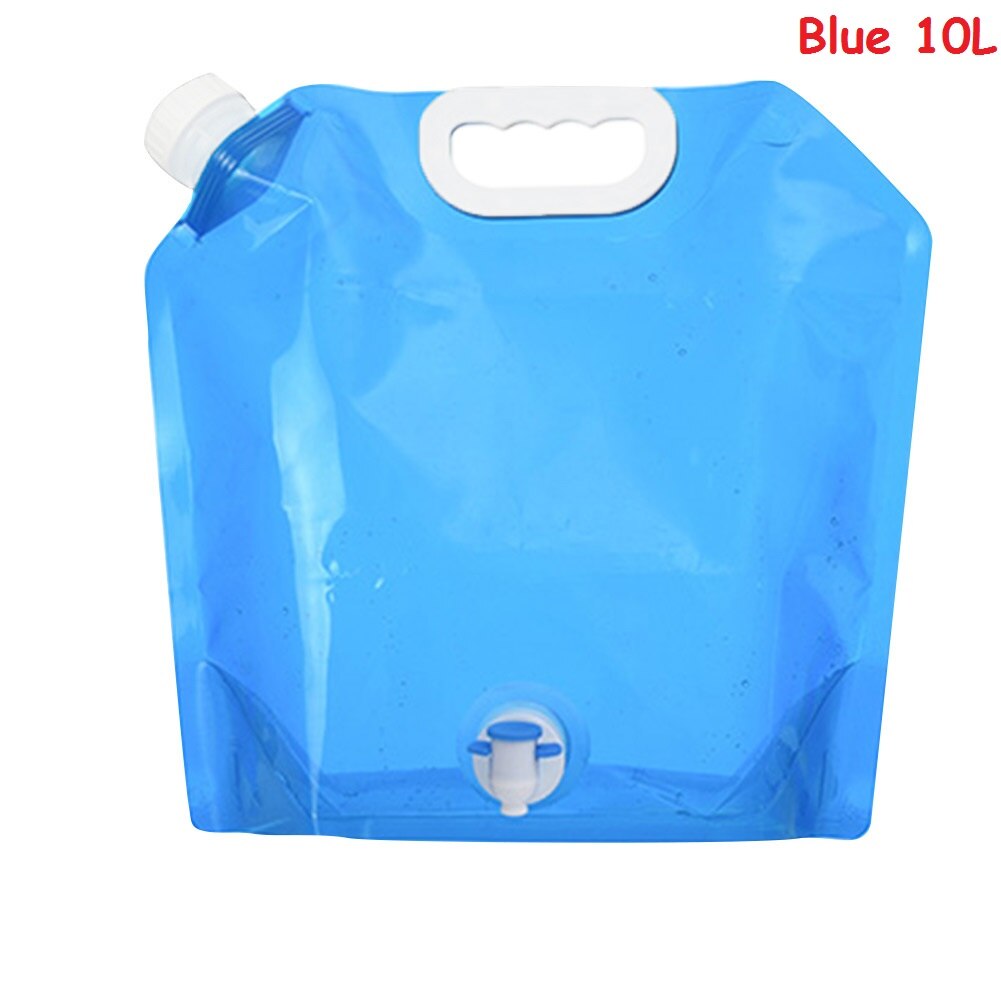 5L/10L Water Tank Outdoor Waterzakken Opvouwbare Draagbare Drinken Zak Kamp Koken Picknick Bbq Water Container Bag Carrier auto: 5L Blue With Faucet