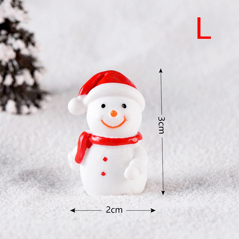 Mini Resin Christmas Decoration Santa Claus Snowman Tree Micro Landscape Model DIY Miniature Garden Figurines Home Decoration: L