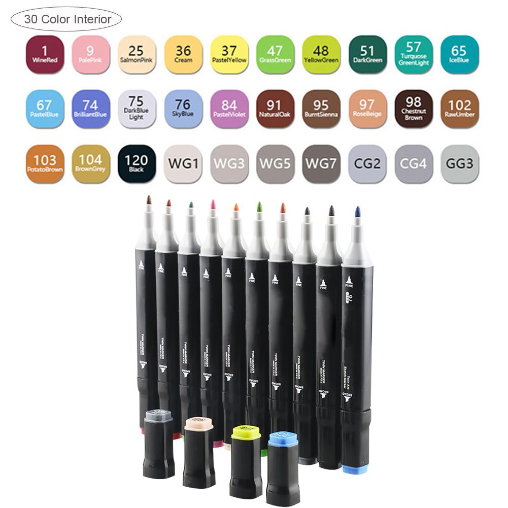 Single Art Markers Brush Pen Sketch Alcohol Based Markers Dual Head Manga Drawing Pens Art Supplies Marker Pen: 2