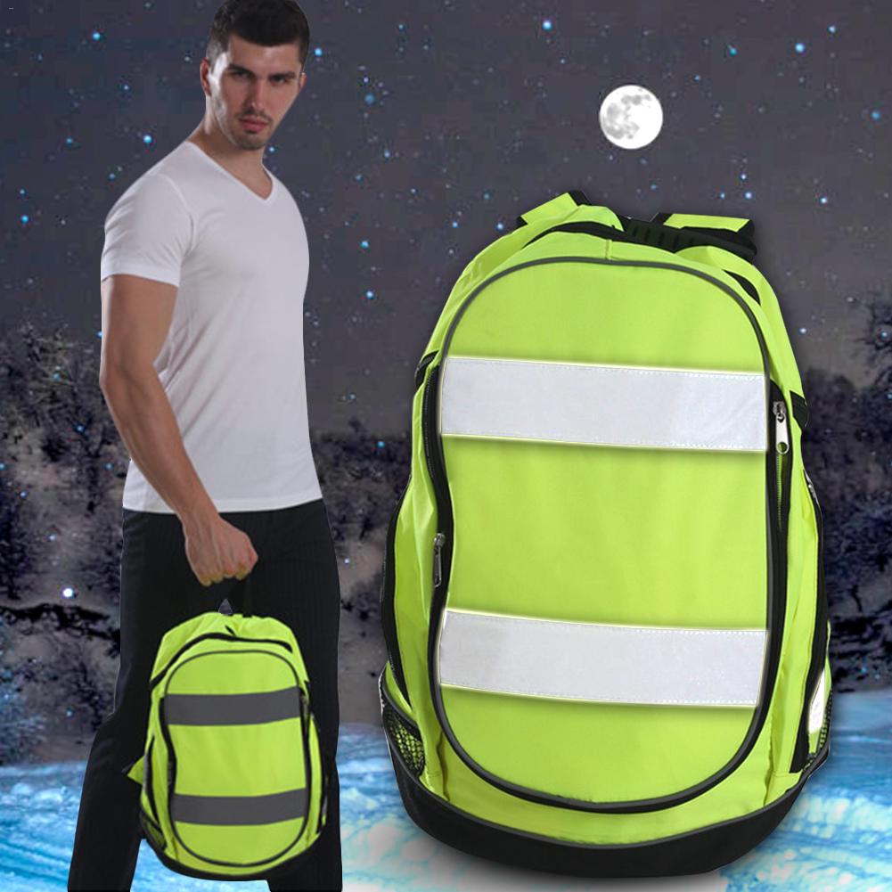 Night Reflective Luminous Backpack Outdoor Riding Cycling Camping Hiking Sports Bags For Men Women Unisex Travel Safety Rucksack