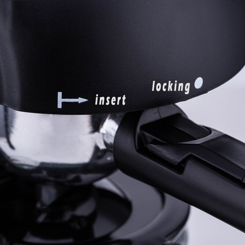 Domestic Small Coffee Machine Italian Commercial Semi-automatic Steam Pump Press Milk Frother Black Grinding Black