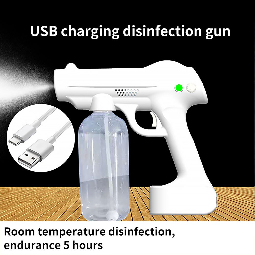 Blue Light Nano Steam Atomizing Fogger Disinfection Sprayer Hand-held Atomizer Effective Cordless Electric Sprayer USB wireles