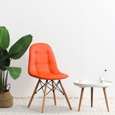 Ins Home Living Stoel Rugleuning Make-Up Kruk Kam Slaapkamer Nail Art Stoel Eenvoudige Luie Bureau Stoelen Кресло Для Отдыха: Orange Chair