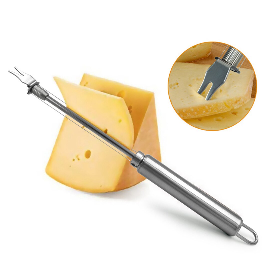 Rvs Dubbele Draad Kaasschaaf Verstelbare Boter Draad Cutter Kaas Snijden Draad Keuken Tools & Gadgets Effen Kleur