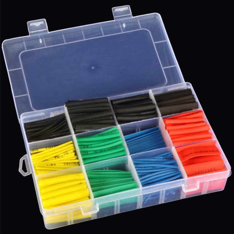 Envoltura termorretráctil para coche, cubierta térmica de aislamiento, Kits de encogimiento de Cable eléctrico, Tubo termorretráctil, 530 Uds.