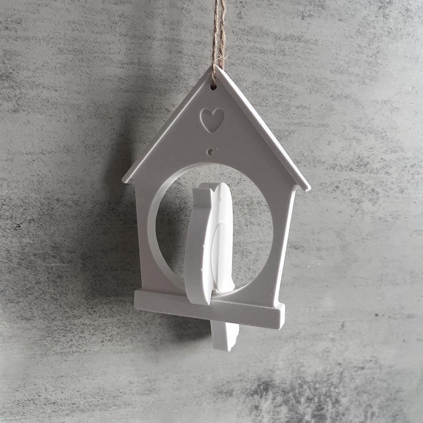 Decoratieve hanger met huisvogel, gemaakt van siliconen, mal voor lentevogel, gipsen ornament.