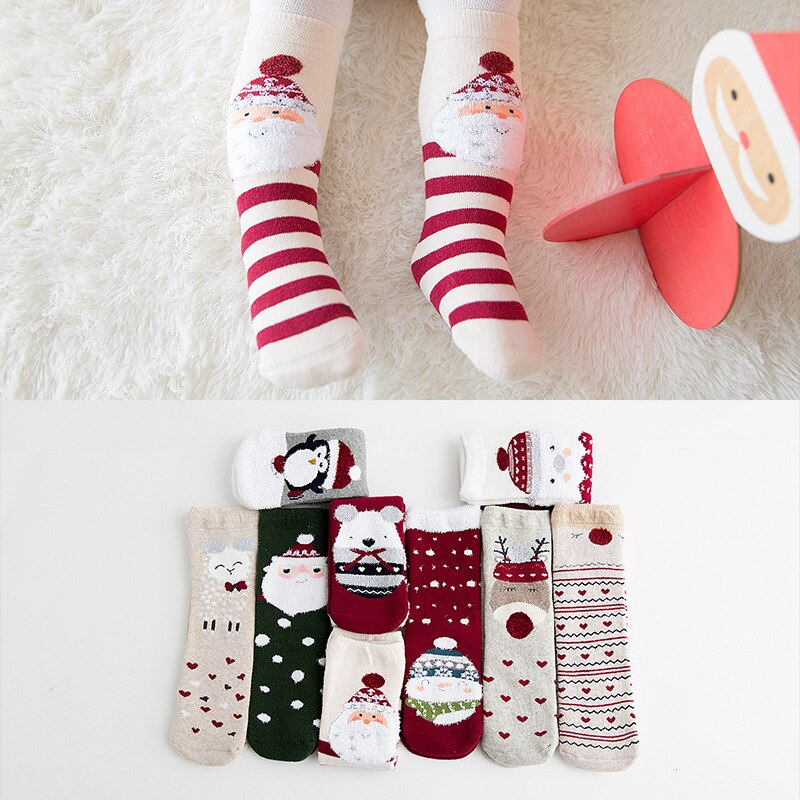 Kid Boy Girl Leg Warmers Santa Claus Toddler Girl Socks Boys Girls Merry Christmas Baby Sock