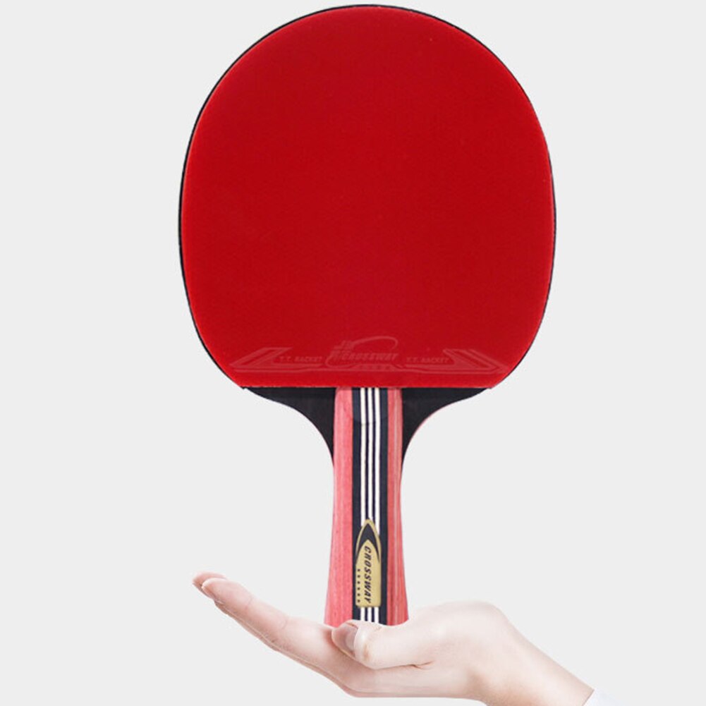 6- stjerners treningsbordtennisracketsett nybegynner dobbeltsidig pingpongball gummiball håndholdt padlesidebånd