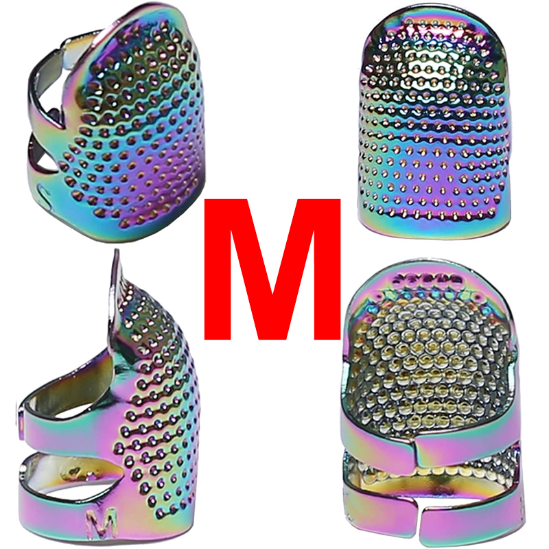 Dedal de costura ajustável retro costura dedo proteção capa agulha dedal anel artesanal diy artesanato bordado ferramentas de costura