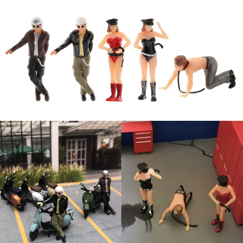 Standard 1/64 mini miniatyr människor figur gata arkitektur tillbehör