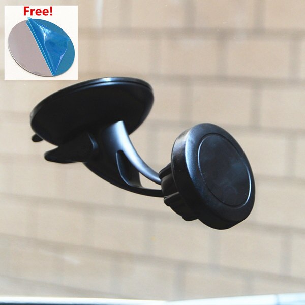 360 Draaibare Magnetische Auto Houder Magneet Auto Telefoon Houder Voorruit Stand Mount Ondersteuning Gratis Hand Auto Telefoon Houder Beugel: round shape