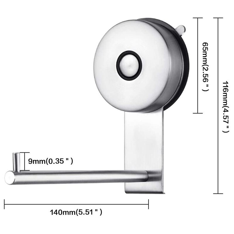 Suction Toilet Roll Holder Hanging Hook Bathroom P... Grandado