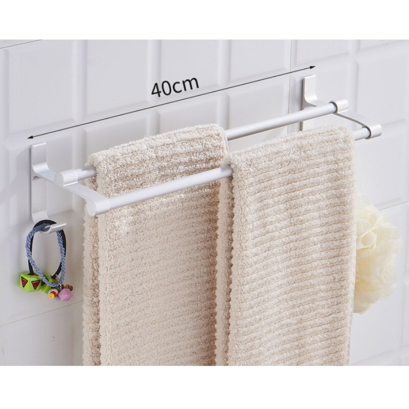 Handdoekenrek Handdoek Hanger Meer dan Deur Badhanddoek Houder Muur Opknoping Handdoek Bar Aluminium Badkamer Keuken Kast Plank Opbergrek: 40cm