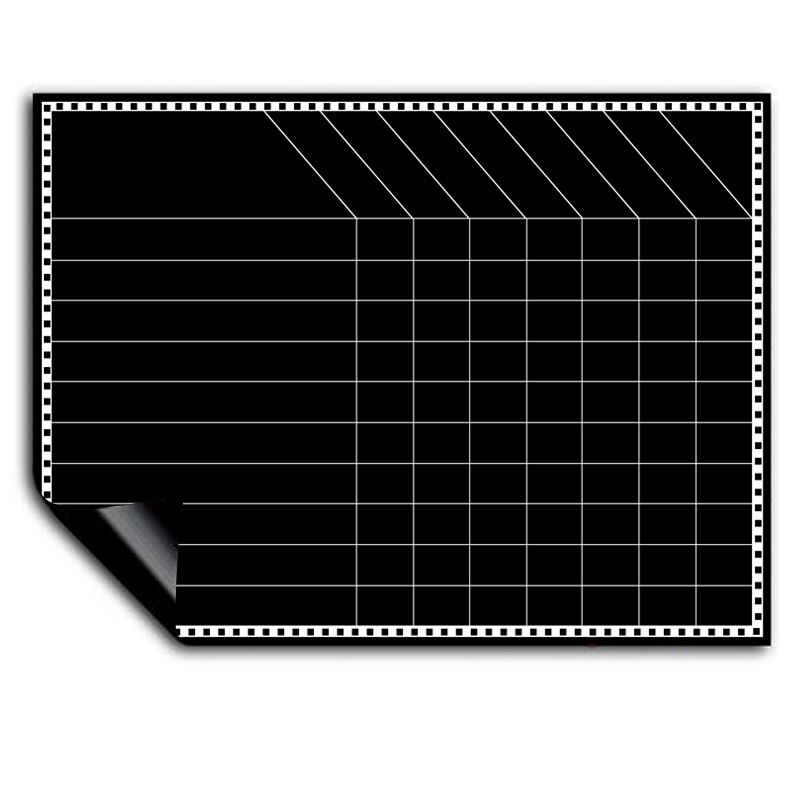 1 Set Black Magnetic Menu Board Weekly Meal Planner Dry Erase Board for Kitchen Refrigerator and Grocery