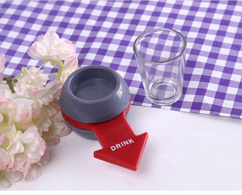 Excellent Shot Spinner Party Game Rotatable Arrow Beer Wine Glass Cup Kit Spin The Shot Glass Drinking Game Fun Party