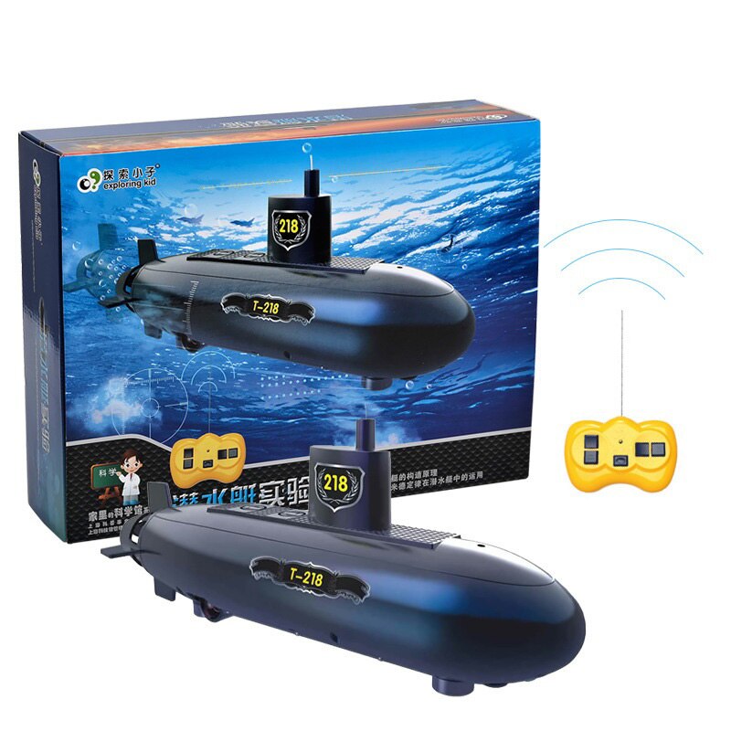 Early Childhood Education Puzzle Electric RC Submarine 2.4GHz 6CH Wireless Remote Control Boats Interactive DIY Toy for Kid