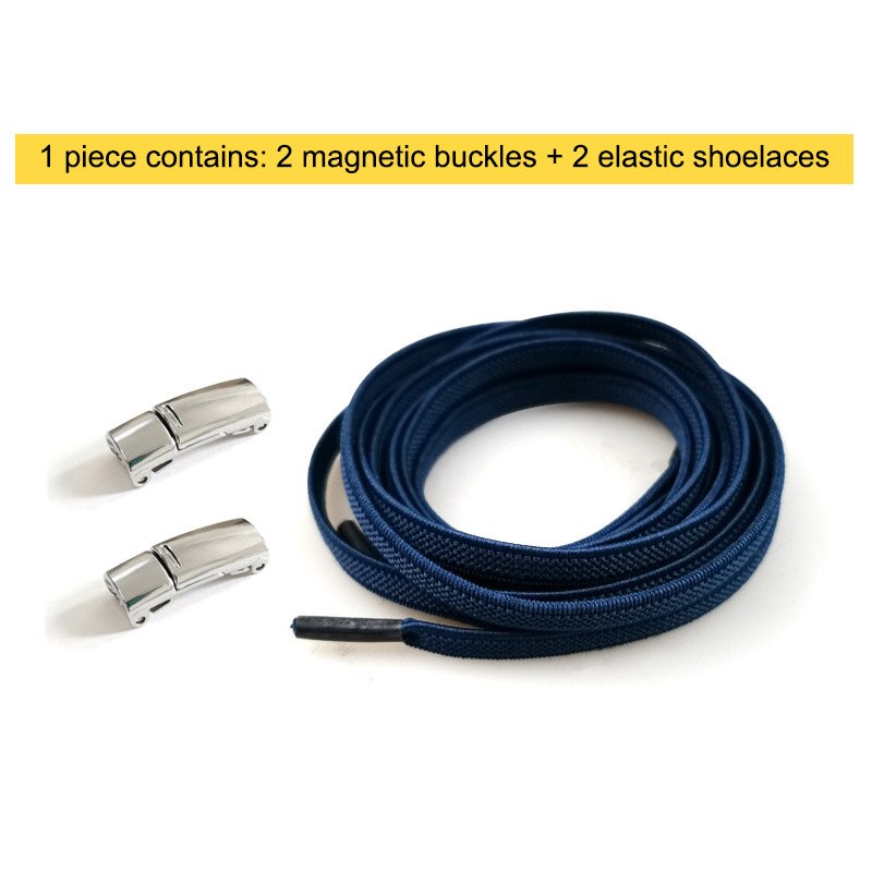 Lacci magnetici elastici 1 secondo chiusura lacci creativi rapidi senza lacci lacci per scarpe bambini adulti Unisex lacci per scarpe Sneakers lacci per scarpe: Blu Navy