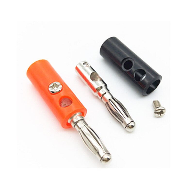4pcs/Lot 4mm Speaker Amplifier Inverter Audio Jack Banana Socket Screw Lock Does Not Require Welding
