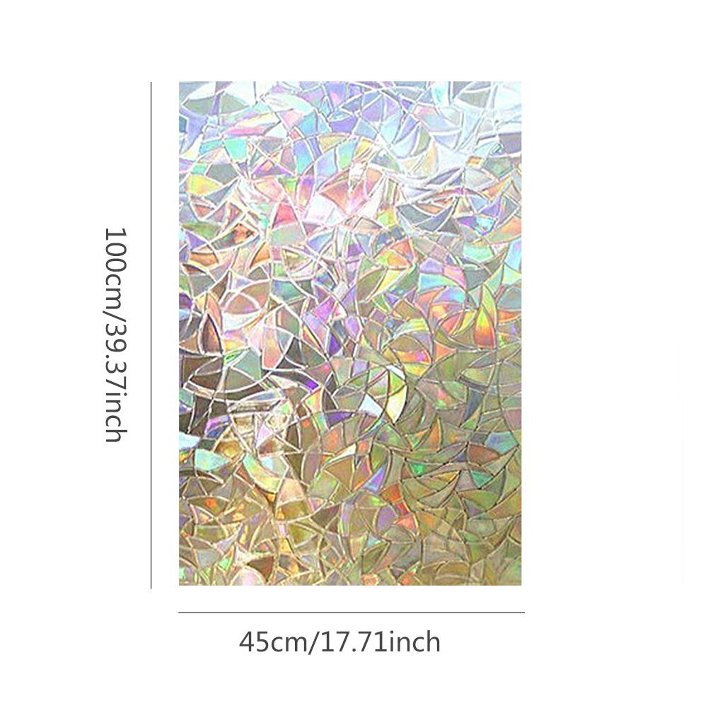 PVC Tinted 3D No Glue Static Decorative Privacy Window Rainbow Films for Stained Glass Self-Adhesive Film Anti UV Glass Sticker
