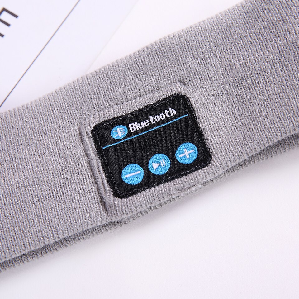 Wireless Bluetooth Music Headband Knits Sleeping Headwear Headphone Speaker Headset Sports Cap Smart Stereo Hat Mic Party