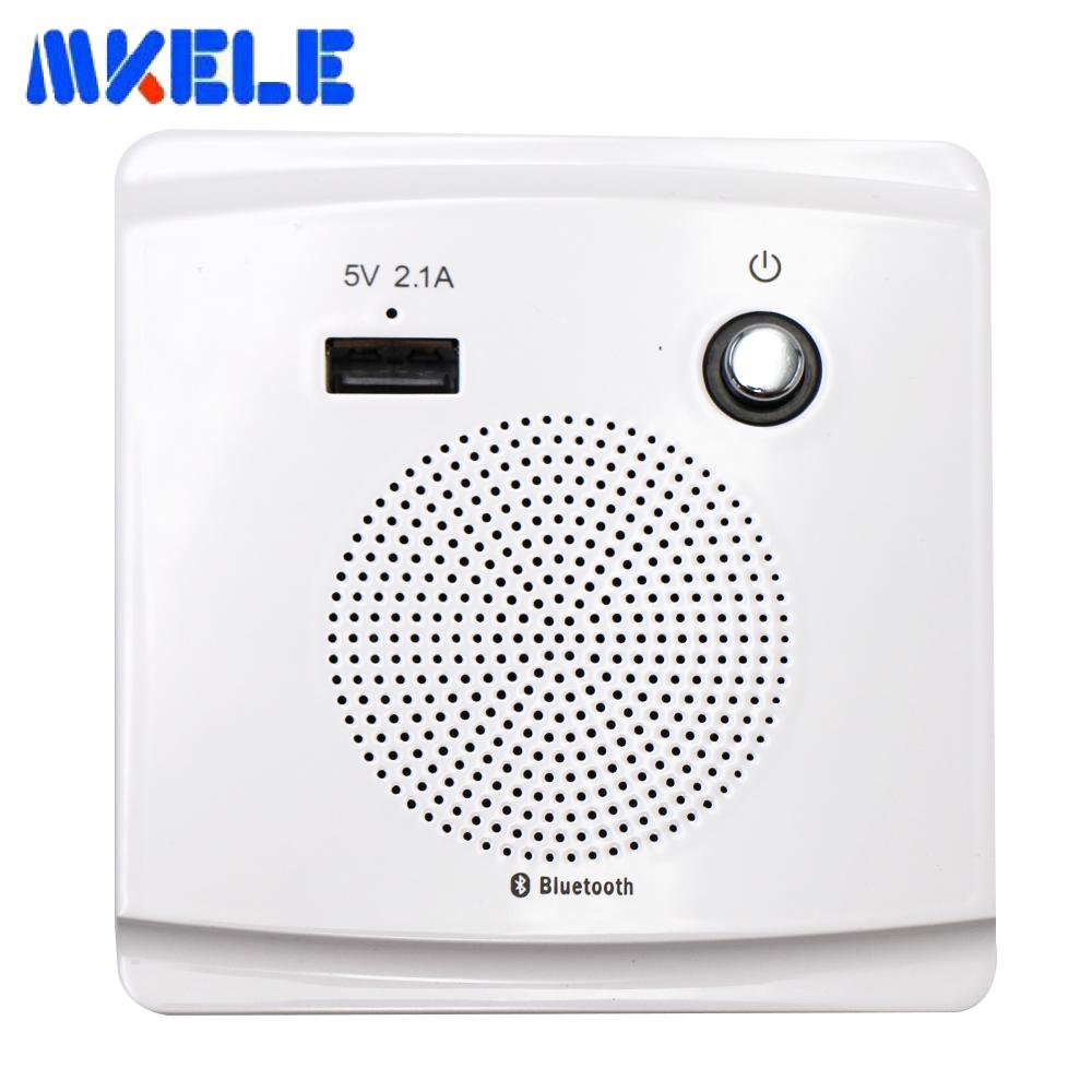 Smart Socket Bluetooth Speaker 5V 2.1A Usb-poort Opladen Mount Speaker Hifi Muziekspeler