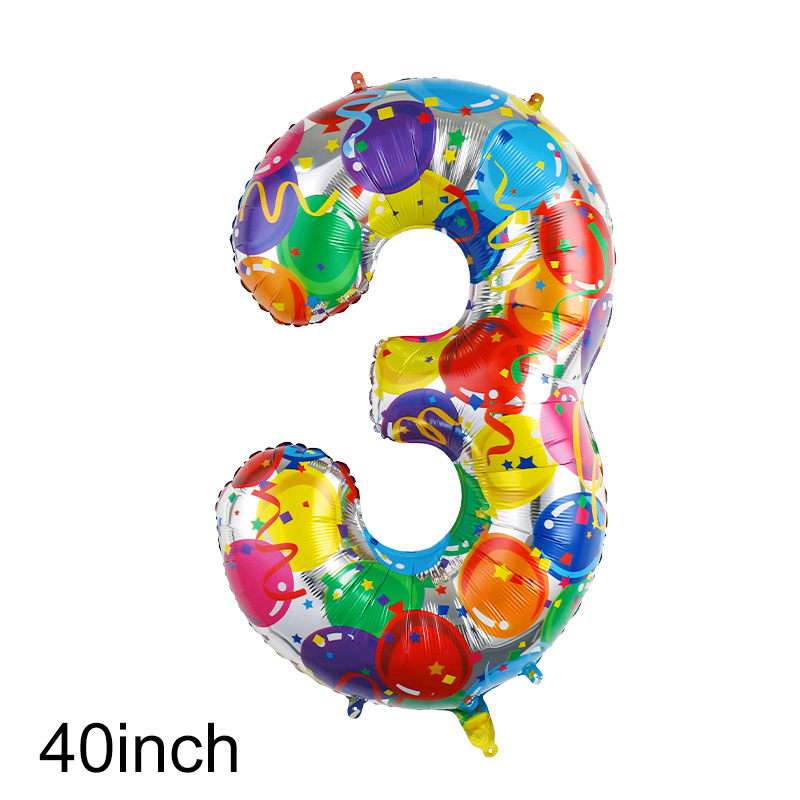 Globos de aluminio con números de Color grande de 40 pulgadas, globos digitales, decoración de de segundo cumpleaños, globo de helio para Baby Shower para niños y adultos: AGATE