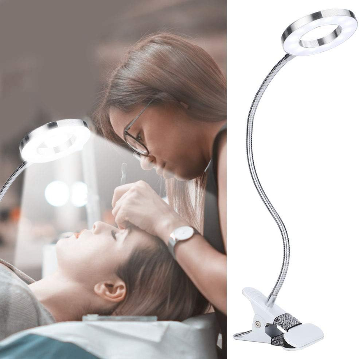 Slanke, verstelbare usb-led bureaulamp met moderne, flexibele helderheidsregeling voor meer comfort en een aangename sfeer. dimbaar.