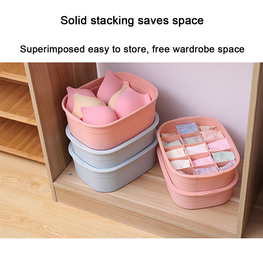 Opbergdozen Plastic Closet Ondergoed Slipje Divider Lade Lidded Closet Organizer Interieur Voor Stropdassen Sokken Shorts Bra