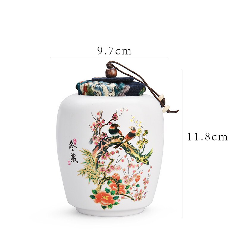 Keramisk te-boks te-opbevaringsboks te-opbevaring keramisk krukke puer te-te-krukke te-beholder keramisk beholder te-caddy  d132: 3
