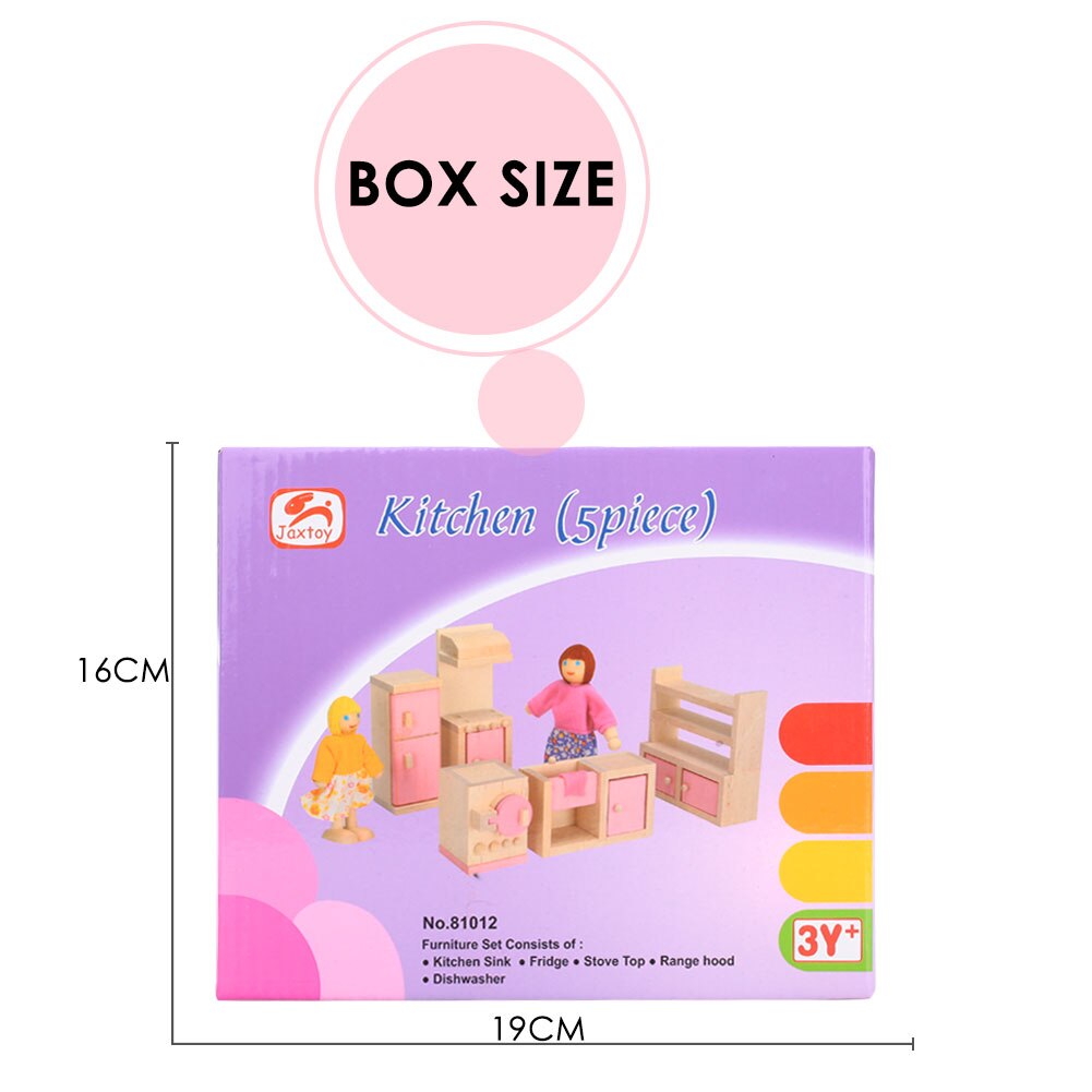 Puppe Restaurant Puppenhaus Küche Mini Möbel Holz Farbe Dekor Sammlung Innenausstattung Puppenhaus Spielzeug