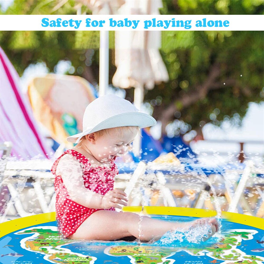 Arroseur et tapis d'éclaboussure enfants arroseur jouet extérieur 3-en-1 arroseur enfants Splash Pad pour garçons filles en plein air eau Fun