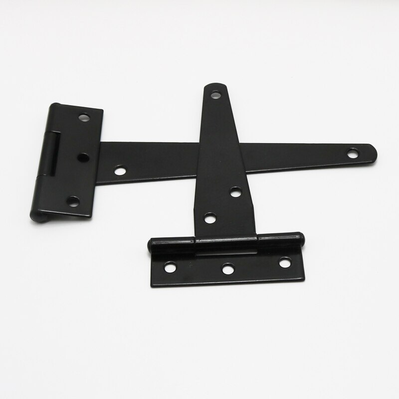1 Pc 3/4/5/6/8 inch Black Paint T Shape Triangle Hinge Cabinet Shed Wooden Door Gate Hinges Hardware