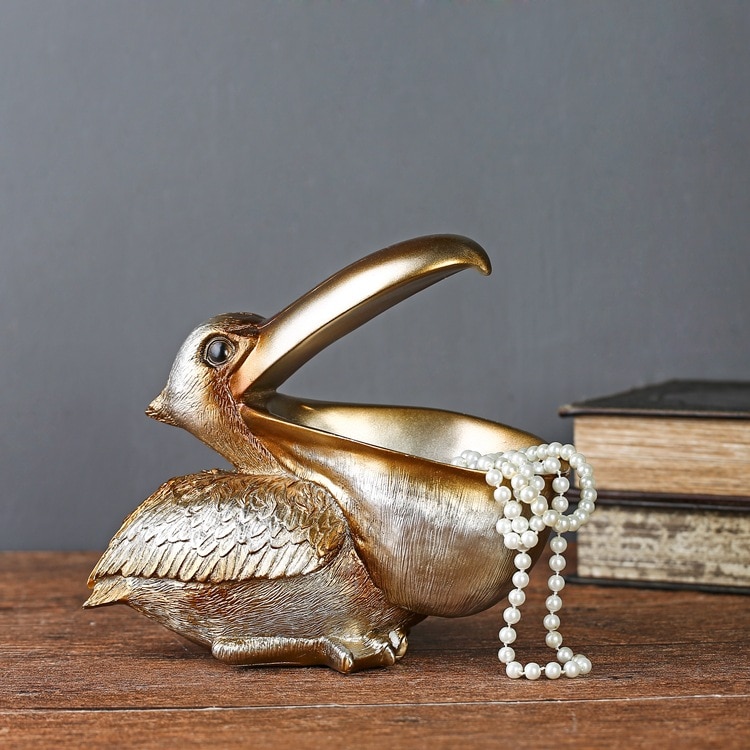 Nordic Toekan Ornament Decoratie Sieraden Sleutel Opslag Hars Grote Vogel Ambachten Decoratie Woonkamer Entree Kantoor Tafel standbeeld
