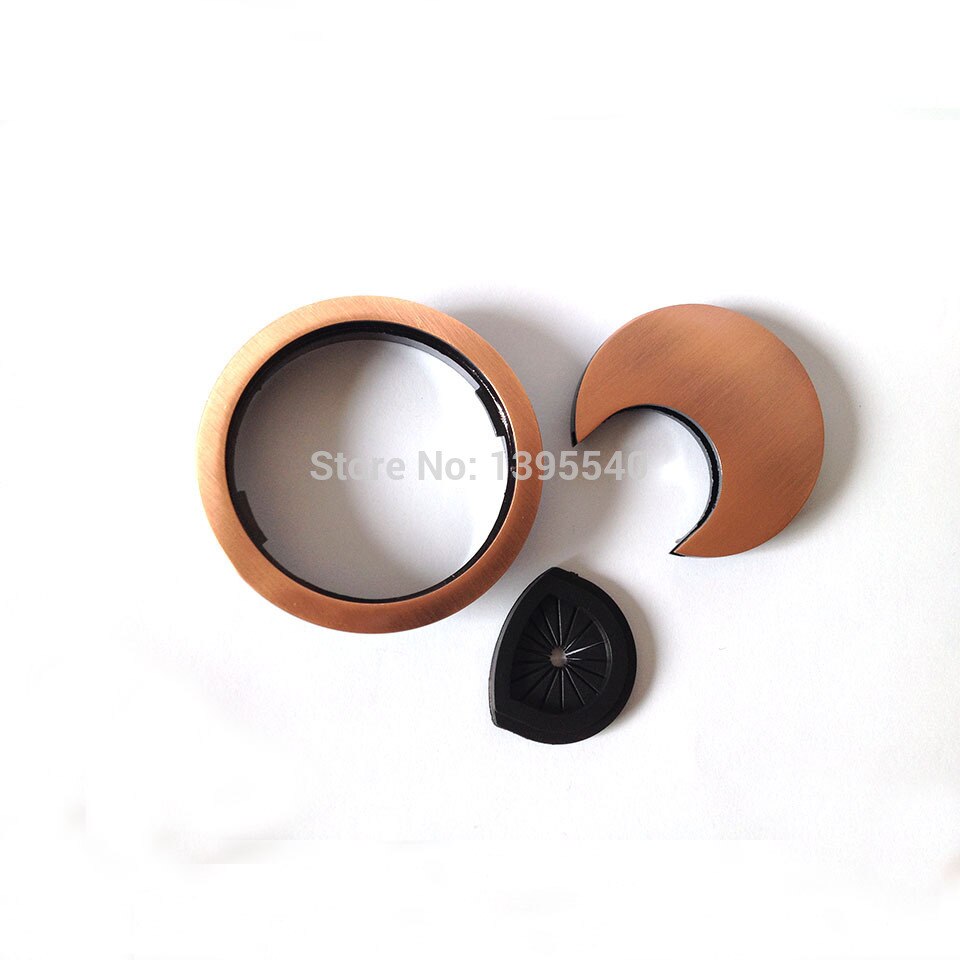 Copper Computer desk line hole cover Grommet Desk Table Cable Tidy Outlet Port Surface Wire Hole Cover Switch Plates Cabin