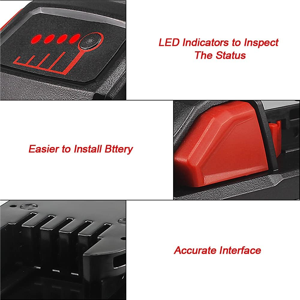 LOLRKO 18V 12.0Ah Lithium-Ionen-Akku für Milwaukee M18 Werkzeuge - Hohe Kapazität 12000mAh Ersatz